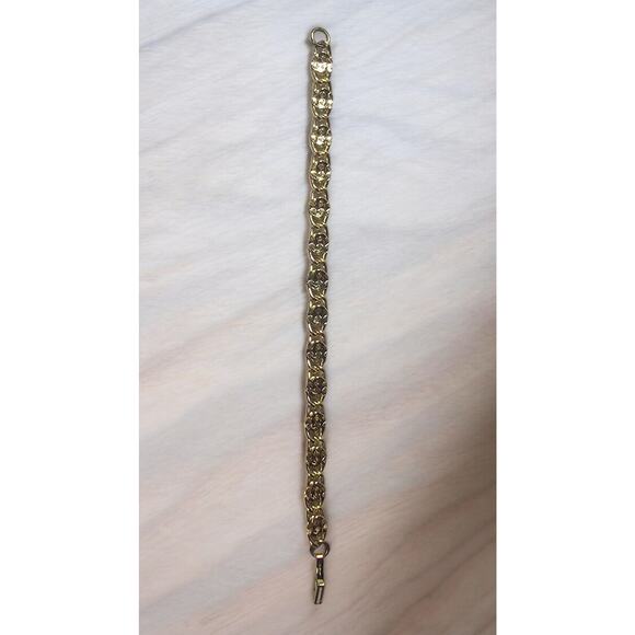 Vintage Sarah Coventry Signed Gold Tone Chain Links Clasp Bracelet - Picture 4 of 5